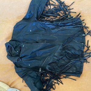 Leather Fringe Jacket